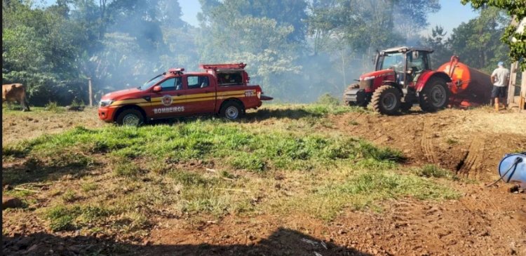 Incêndio no interior de Itapiranga atinge quatro hectares de mata nativa